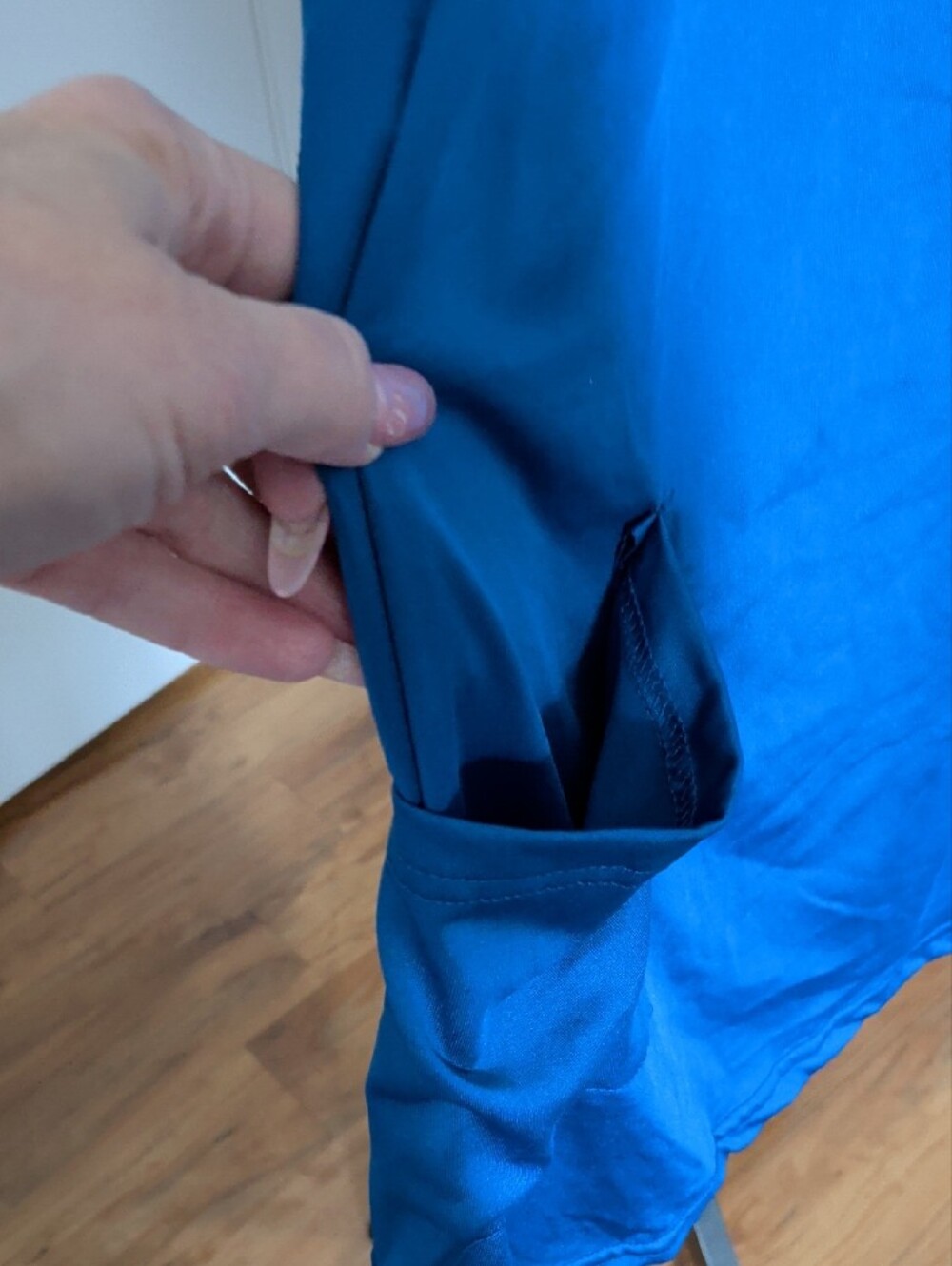 Blue Women's Spaghetti Strap Tank Top - Picture 3 of 4
